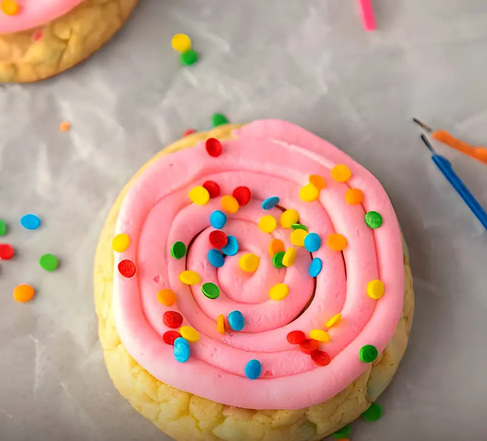 Crumble cookie de pastel de confeti